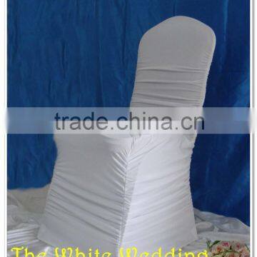 universal spandex ruffled chair cover/ spandex pleated chair cover for wedding banquet hotel