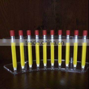 Plastic Wooden Pencil Shape Ball Pen With Eraser