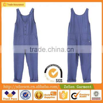 Cowboy Sleeveless Vest+Bib Pants Overalls For Girls Causual Sleep Wear Jumpsuit Dress Women