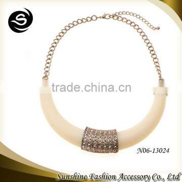 Fashion statement necklace design gold plated heavy unique jewelry