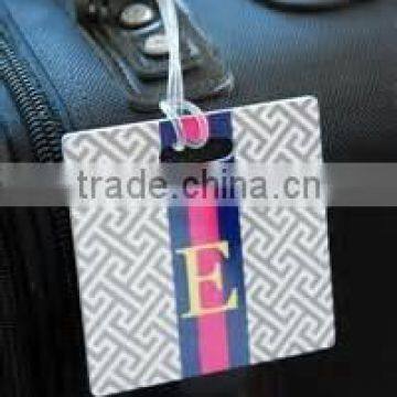 plastic travel square luggage tag (M-PT332)