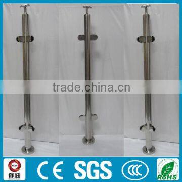 stainless steel glass pillar design for railings