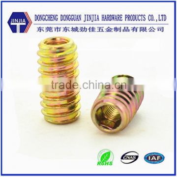 Steel/brass machine thread no head screw with inner thread