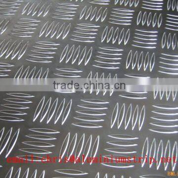 Embossed Aluminum/Aluminium sheets/plate small five bars