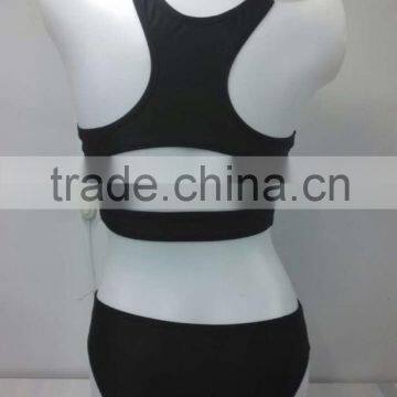 2016 Summer New Black Sexy Plus Size Swimwear Cross Halter Top High Neck Bikini Set Women Swimwear Bikini photo-3