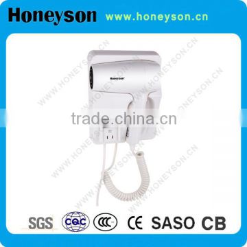 ABS Plastic professional hotel bathroom wall mounted hair dryer 1200W