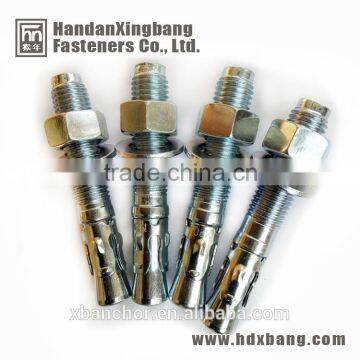 ANSI 5/8 through bolt with white zinc plated made in hebei handan yongnian