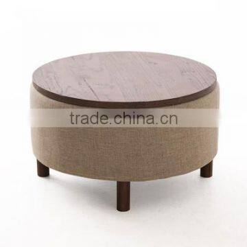 Wooden Coffee Table With Round Storage Ottoman AM-5005 Quality Choice photo-3