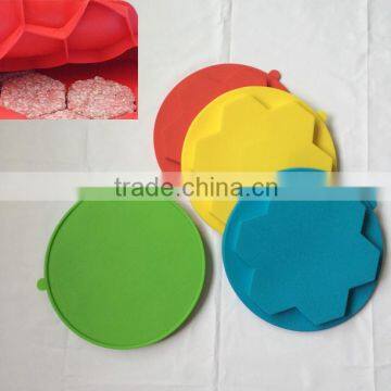 hexagon silicone patty maker burger press, silicone hamburger mold patty press burger maker