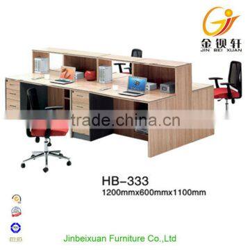 Wooden office desk staff cubicle computer workstation