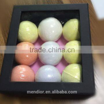 Mendior Natural Bath Bombs gift set OEM brand 9pcs/box