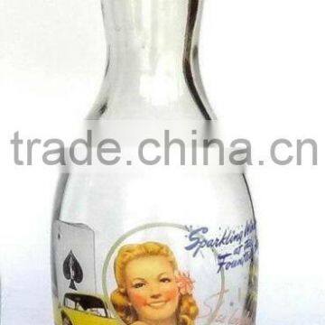 CCP792K2 glass milk bottle with printing