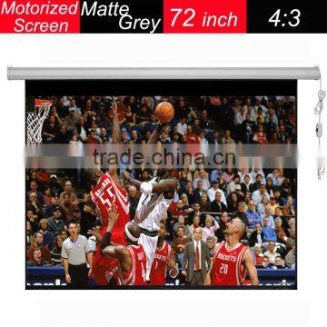 Shenzhen Factory Electric Matte Grey 4:3 72 inch Wall & Ceiling Mounted Outdoor Projector Screen