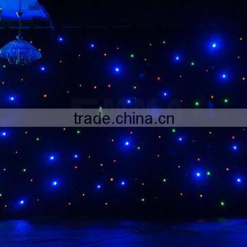 Starcloth, Star cloth, DJ Booth Deck Stand Curtain, Backdrop, Multi LED, DJ