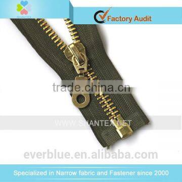 NO.10 metal zipper open end auto lock