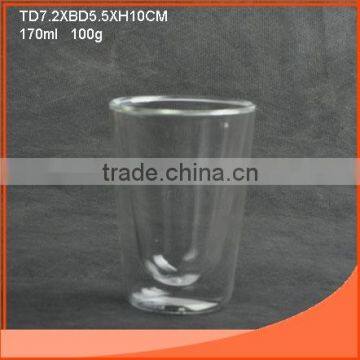 170ml clear double wall glass cup with high quality                        
                                                                                Supplier's Choice