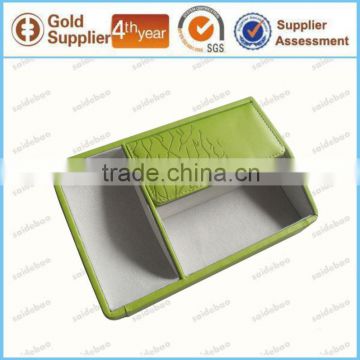 China manufacture High quality pu leather storage box for remote controler promotional plastic cover storage box