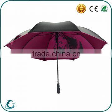 2016 cheap sun-rain golf custom print umbrella with logo photo