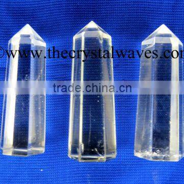 Crystal Quartz A Grade wholesale Pencil 6 to 8 Facets Single Terminated Point Khambhat Gujarat India crystal waves