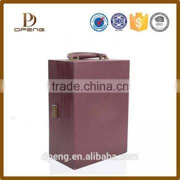 Big capacity red wine box for busienss gift can hold 6 bottles