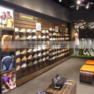 slatwall shoes shop display shelf from Fujian