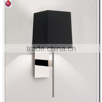 hot sale newest bedside wall lamp with black shade and metal base