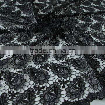 black embroidery ;fabric material