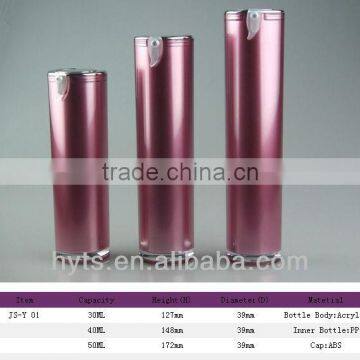 column shape acrylic pump bottle