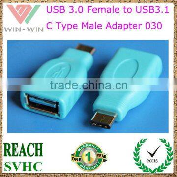 Super Speed 10Gbps USB 3.0 Female to Type C Male USB 3.1 Adapter 030