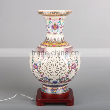 Jingdezhen Pastel ceramic table lamp ceramic vase table lamp