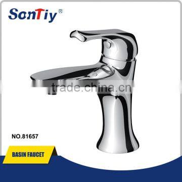 Single Hole Sink Brass Bathroom Cold & Hot Faucet