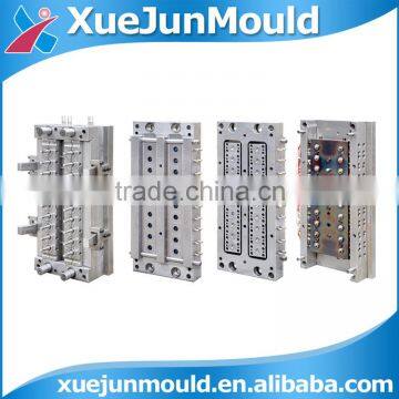 PET tube preform mould with tail