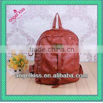 Angelkiss washed pu backpack China manufacturer leisure tote backpack