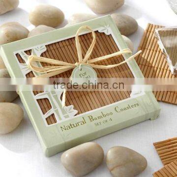 Wedding Natural Bamboo Eco-Friendly Coaster Favors