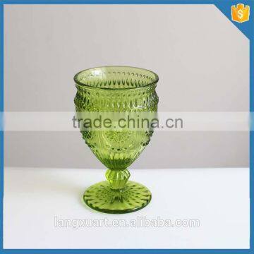 solid color sunflower design vintage glass goblet                        
                                                Quality Choice