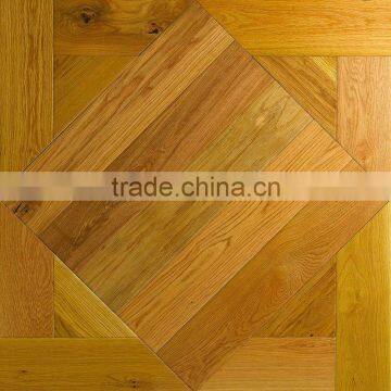 New!! American White Oak Parquet Multi-layer Engineered Wood Flooring with Hand-scraped Surface