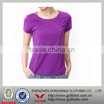 blank t-shirt for ladies use dry fit polyester material