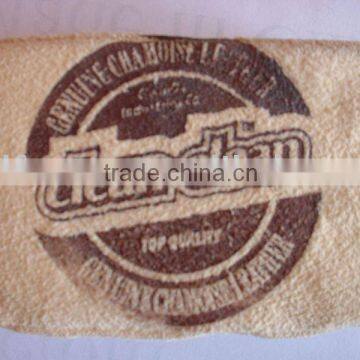 chamois leather sponge with printing