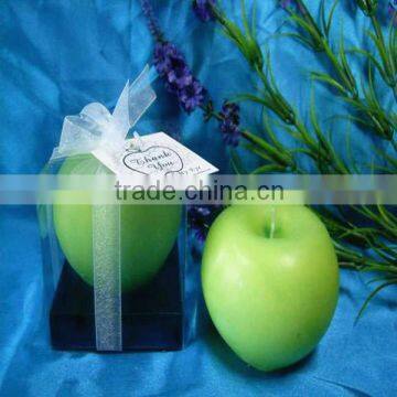 Hot selling green color fruit candle