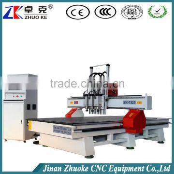 High Precision CNC Engraving Machine For Wood Acrylic With Air Cylinder For Z-Axis Wood Door Making Equipment ZK-1325