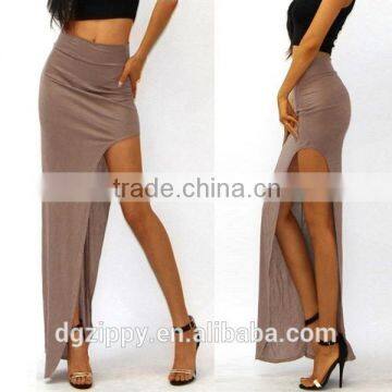 2015 HOT Women's Lady High Waist Side Open Leg Slit Long Maxi Dress Pencil Skirt photo-3