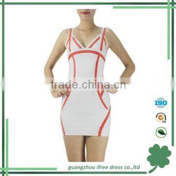 spaghetti strap bandage dress elegant women dress multicolor