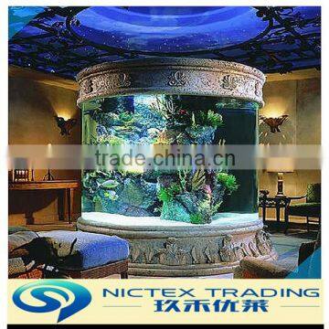 decorate large size acrylic fish aquarium tank , round acrylic aquarium supplier