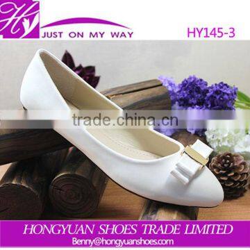 fashion floral pu upper flat casual shoes for ladies