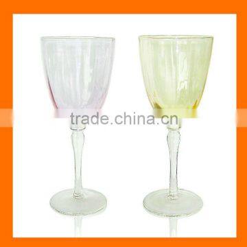 Hand blown colored wine glass, drinking glass,whole sales