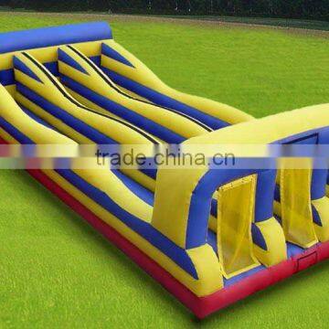 fabulous three lanes inflatable bungee run