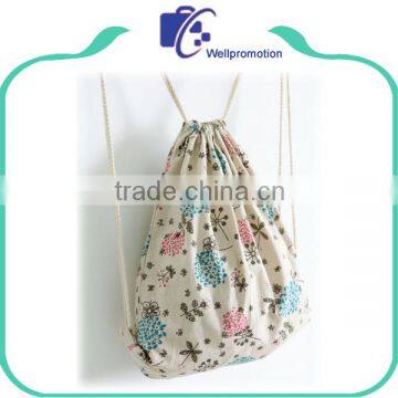 Print Cotton Canvas Wholesale Drawstring Bags photo-4