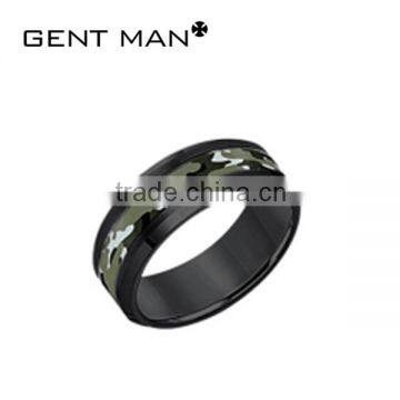 dongguan supplied wholesale unique style camouflage design stianless steel gay men ring