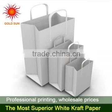 White Kraft Paper Bag With Twisted Handles