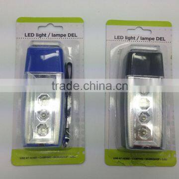 3 LED +1 LED plastic flashlight